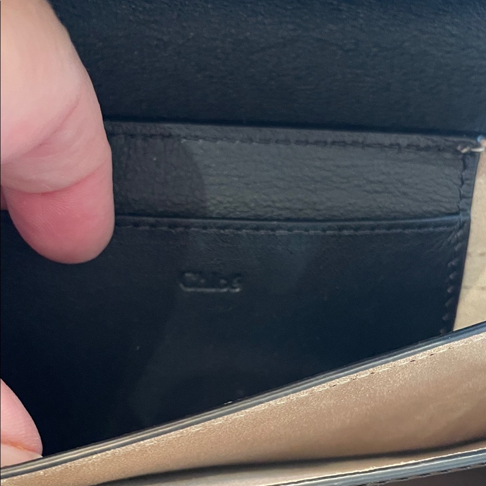 Chloe Black Crossbody Bag with Gold Chain Accent - Picture 5 of 15